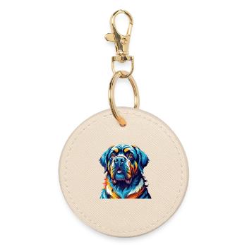 Transmontano Mastiff Chien Race Dessin animé Kawaii - Porte-clés rond - huître - Devant