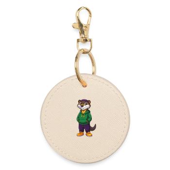 loutre drôle Kawaii personnage de dessin animé Clipart - Porte-clés rond - huître - Devant