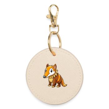 Ameisenbär Niedliche Zeichentrickfigur Kawaii Clipart - Runder Schlüsselanhänger - Auster - Vorne