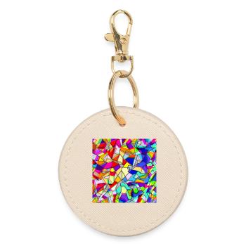 Holography - Round Keyring - oyster - Front