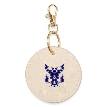 Pipe Chess Blue - Round Keyring - oyster - Front