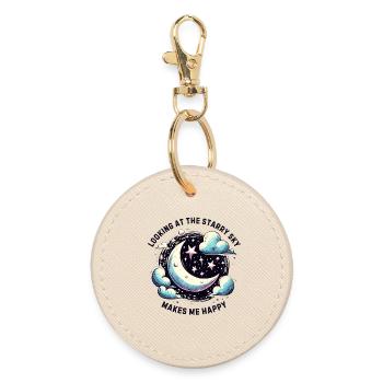 Le ciel étoilé me rend heureux - Porte-clés rond - huître - Devant