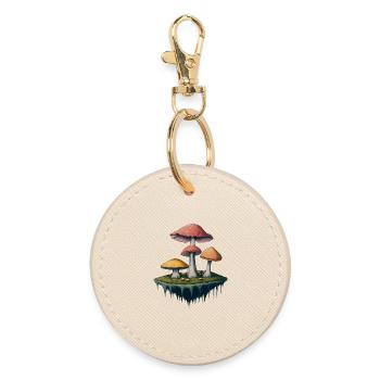 ENCHANTED MUSHROOM ISLAND - Round Keyring - oyster - Front