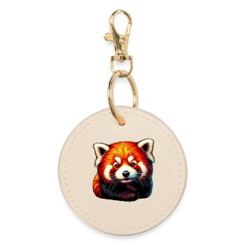 Red panda - Round Keyring - oyster - Front