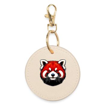Red panda - Round Keyring - oyster - Front