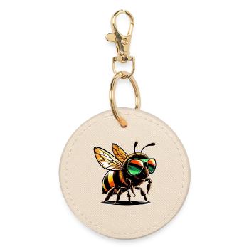 Abeille - Porte-clés rond - huître - Devant
