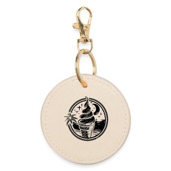 Ice cream - Round Keyring - oyster - Front