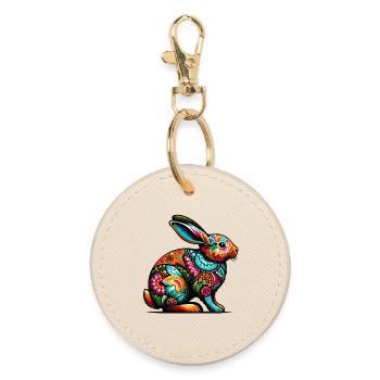 Lapin - Porte-clés rond - huître - Devant