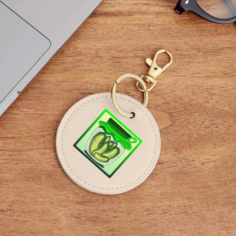 CORNICHONS, CORNICHONS, SALADE DE CONCOMBRE, CONCOMBRE Porte-clés rond
