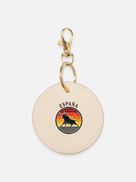 Spanien España Stier Design - Runder Schlüsselanhänger - Auster
