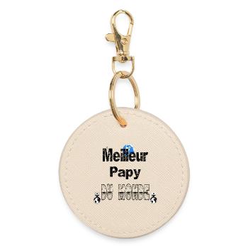 Meilleur Papy du Monde - Porte-clés rond - huître - Devant