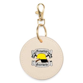 Freiwillige Feuerwehr Emblem - Runder Schlüsselanhänger - Auster - Vorne