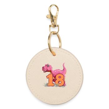 N°18 Dino - Porte-clés rond - huître - Devant