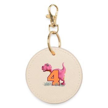 N°4 Dino - Porte-clés rond - huître - Devant