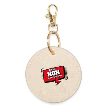 Say no to your mother-in-law - Round Keyring - oyster - Front