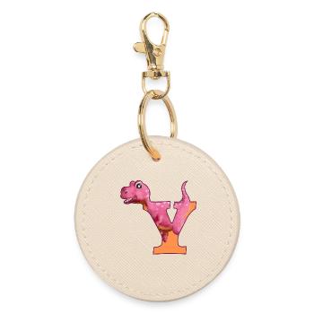 Y - DINOSAURE, personnalisable - Porte-clés rond - huître - Devant