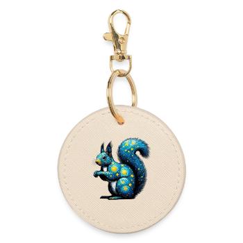Squirrel - Round Keyring - oyster - Front