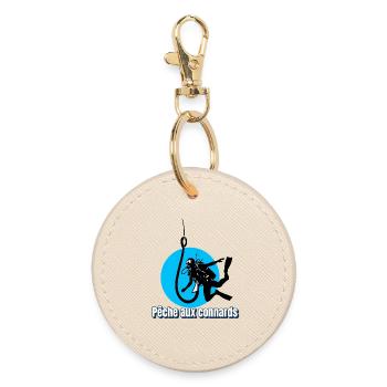 Fishing for assholes - Round Keyring - oyster - Front