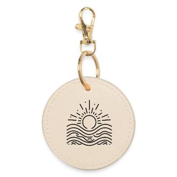 Soleil et mer – Une interaction harmonieuse - Porte-clés rond - huître - Devant