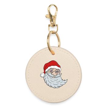 Weihnachtsmann - Runder Schlüsselanhänger - Auster - Vorne
