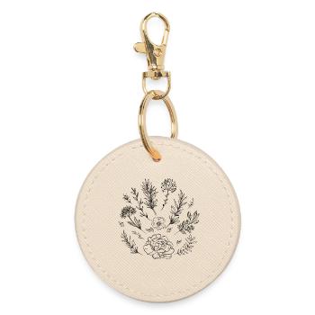 Croquis de fleurs - Porte-clés rond - huître - Devant