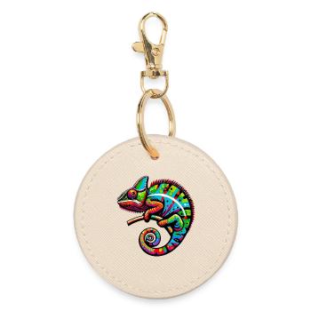 Chameleon - Round Keyring - oyster - Front