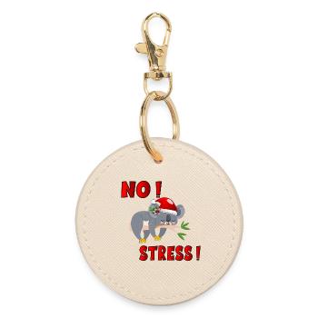 ANIMAUX DE NOËL SANS STRESS - Porte-clés rond - huître - Devant