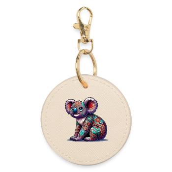 Koala - Runder Schlüsselanhänger - Auster - Vorne