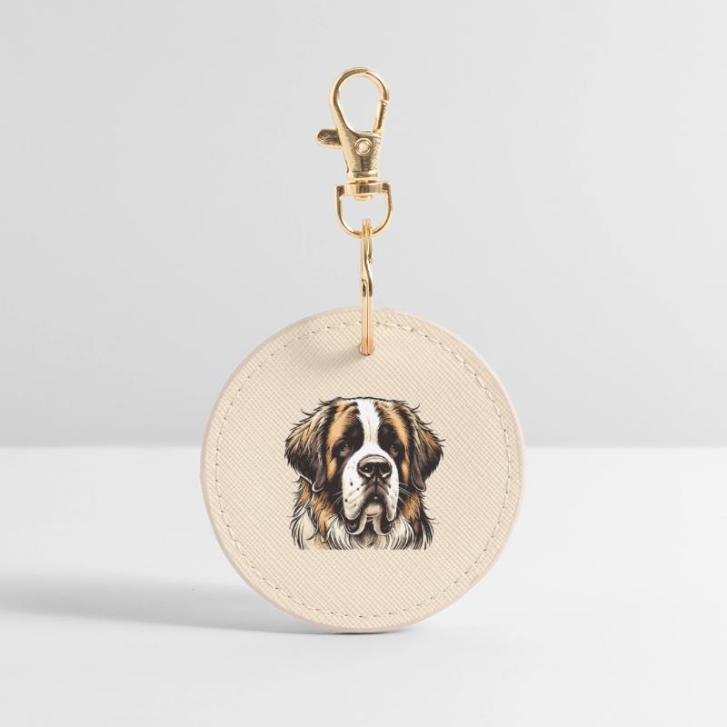 Saint Bernard Round Keyring