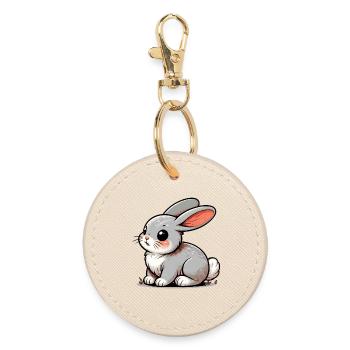 Lapin - Porte-clés rond - huître - Devant