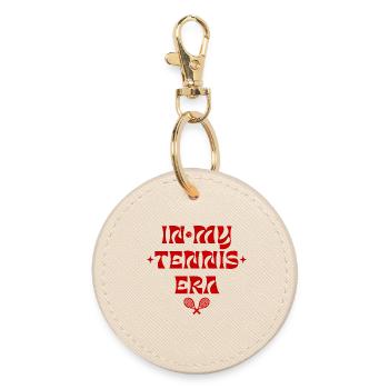 In My Tennis Era – Trendy Sports Look - Round Keyring - oyster - Front