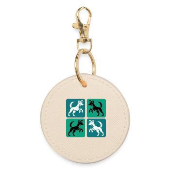 Jack Russell Terrier Design - Runder Schlüsselanhänger - Auster - Vorne