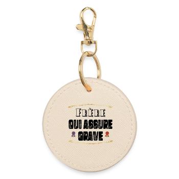 Frère Qui Assure Grave - Porte-clés rond - huître - Devant