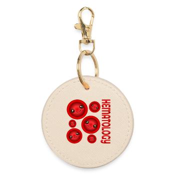 BLOOD HEMATOLOGY - Round Keyring - oyster - Front