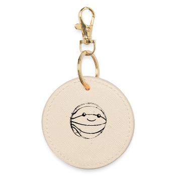 Ballon de basket-ball Look bande dessinée - Porte-clés rond - huître - Devant