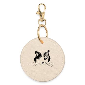 Clin d’œil minou - Porte-clés rond - huître - Devant