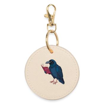 Mysterious Raven - Round Keyring - oyster - Front