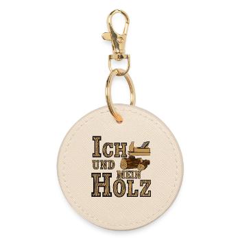 Carpenter, Carpenter, Me and My Wood (25) - Round Keyring - oyster - Front