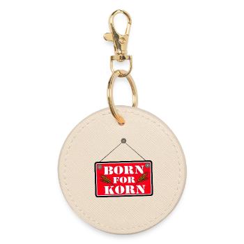 Korn , Party , Weizenkorn ,Korn Party Born (25) - Runder Schlüsselanhänger - Auster - Vorne