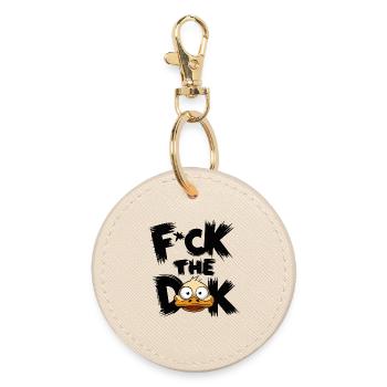 F*ck the duck - Runder Schlüsselanhänger - Auster - Vorne