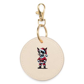 Bostie Père Noël - Porte-clés rond - huître - Devant