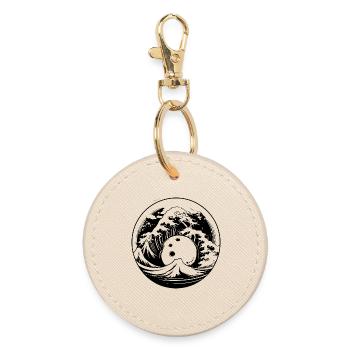 Bowling - Round Keyring - oyster - Front
