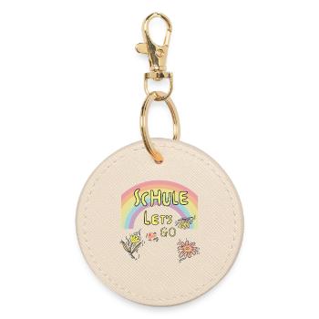 School enrollment - Round Keyring - oyster - Front