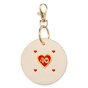 Coeur du 40e anniversaire - Porte-clés rond - huître - Devant