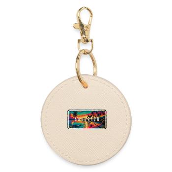 Savusavu – Tropical Paradise - Round Keyring - oyster - Front