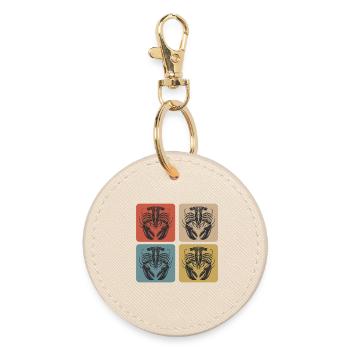 Lobster – symbol of the sea - Round Keyring - oyster - Front