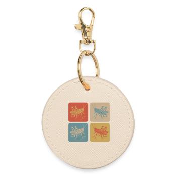 Sauterelle minimaliste – art de la nature - Porte-clés rond - huître - Devant