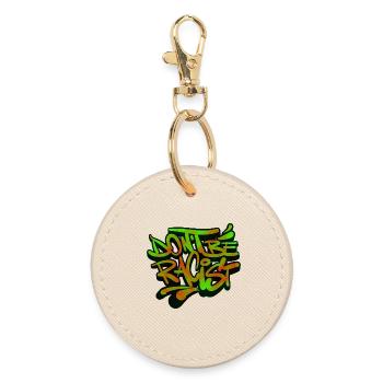 NoRacism Don't be a racist - Round Keyring - oyster - Front