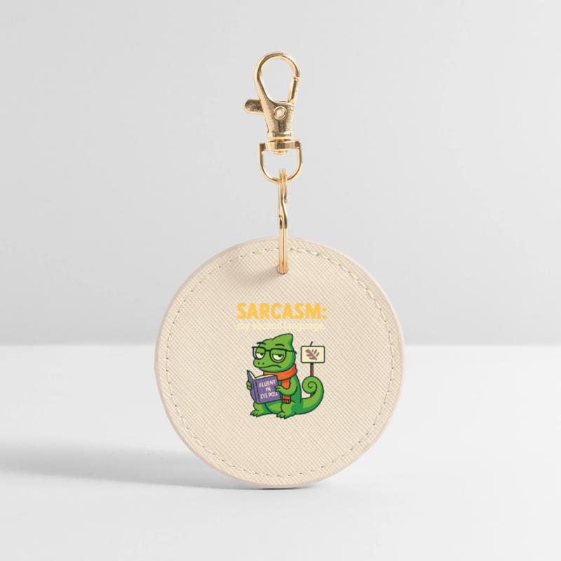 Second Language Sarcasm Round Keyring