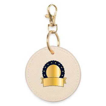 DESIGN YOUR OWN AWARD - Round Keyring - oyster - Front